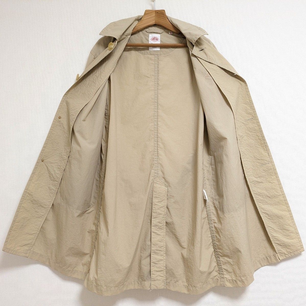 ＤＡＮＴＯＮ／ナイロンタフタ　トレンチコート　スプリング　ロング　ジャケット　ＮＹＬＯＮ　ＴＡＦＦＥＴＡ　34サイズ