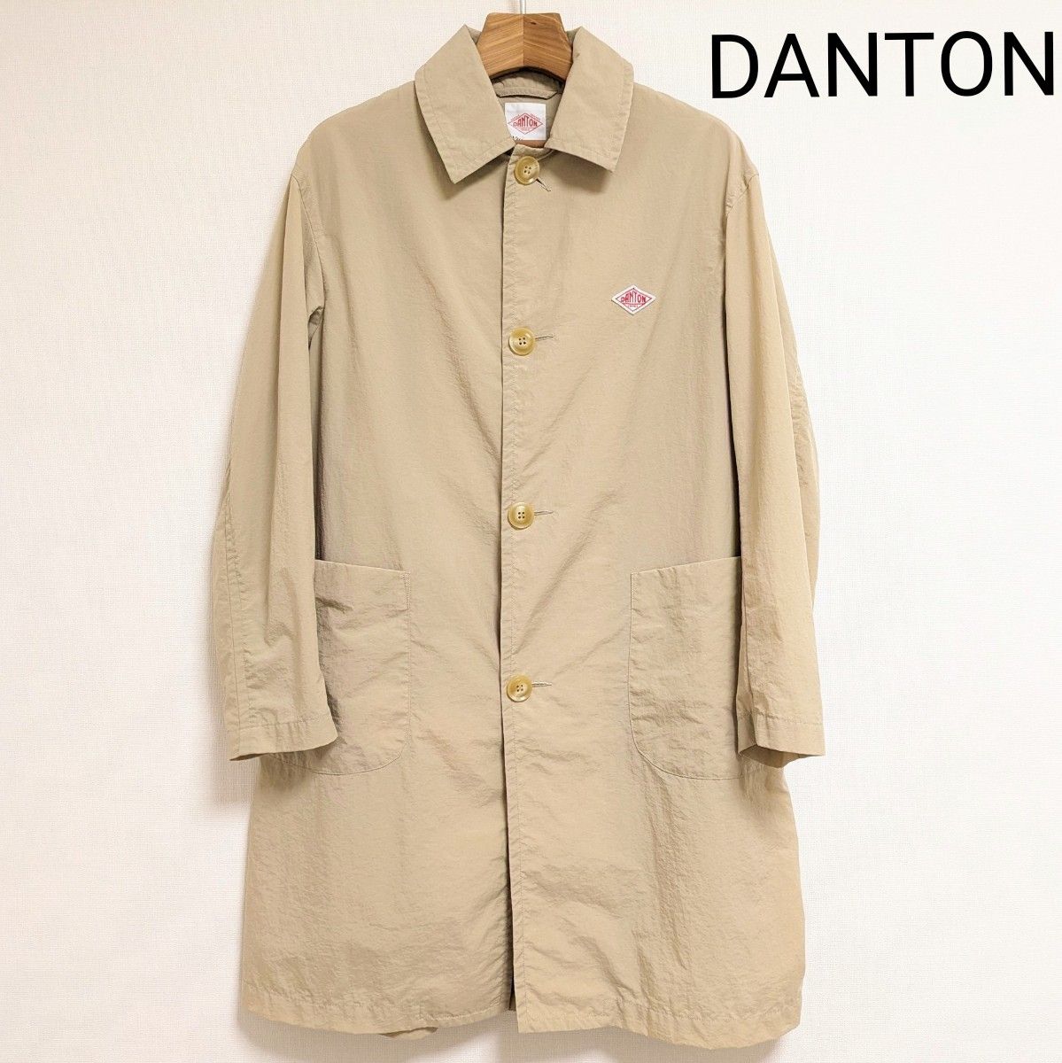 ＤＡＮＴＯＮ／ナイロンタフタ　トレンチコート　スプリング　ロング　ジャケット　ＮＹＬＯＮ　ＴＡＦＦＥＴＡ　34サイズ