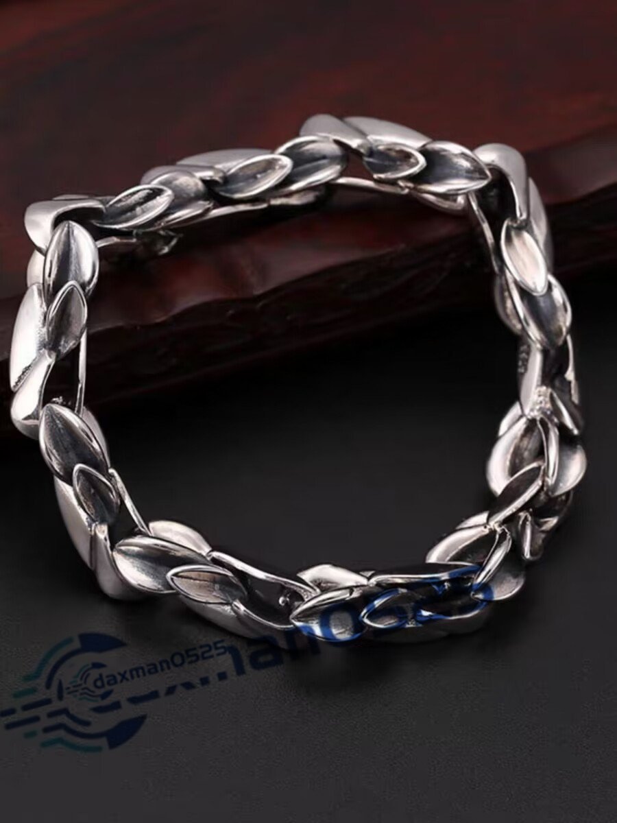 メンズタ シルバーアクセサリー シルバー925『鷹の爪』 モチーフ ブレスレット~ 記念日誕生日プレゼント 全長19CM、重さ56.26ｇ