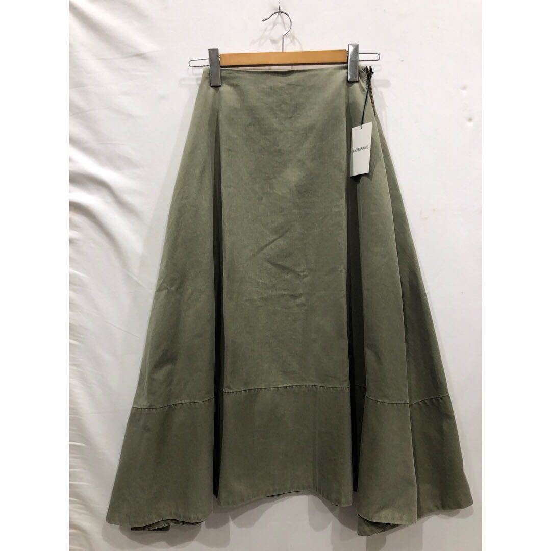 [MADISONBLUE]MI-MOLLET FLARE BACK SATIN SK KHAKI Madison blue XS size KHK MB999-6106 skirt ts202405