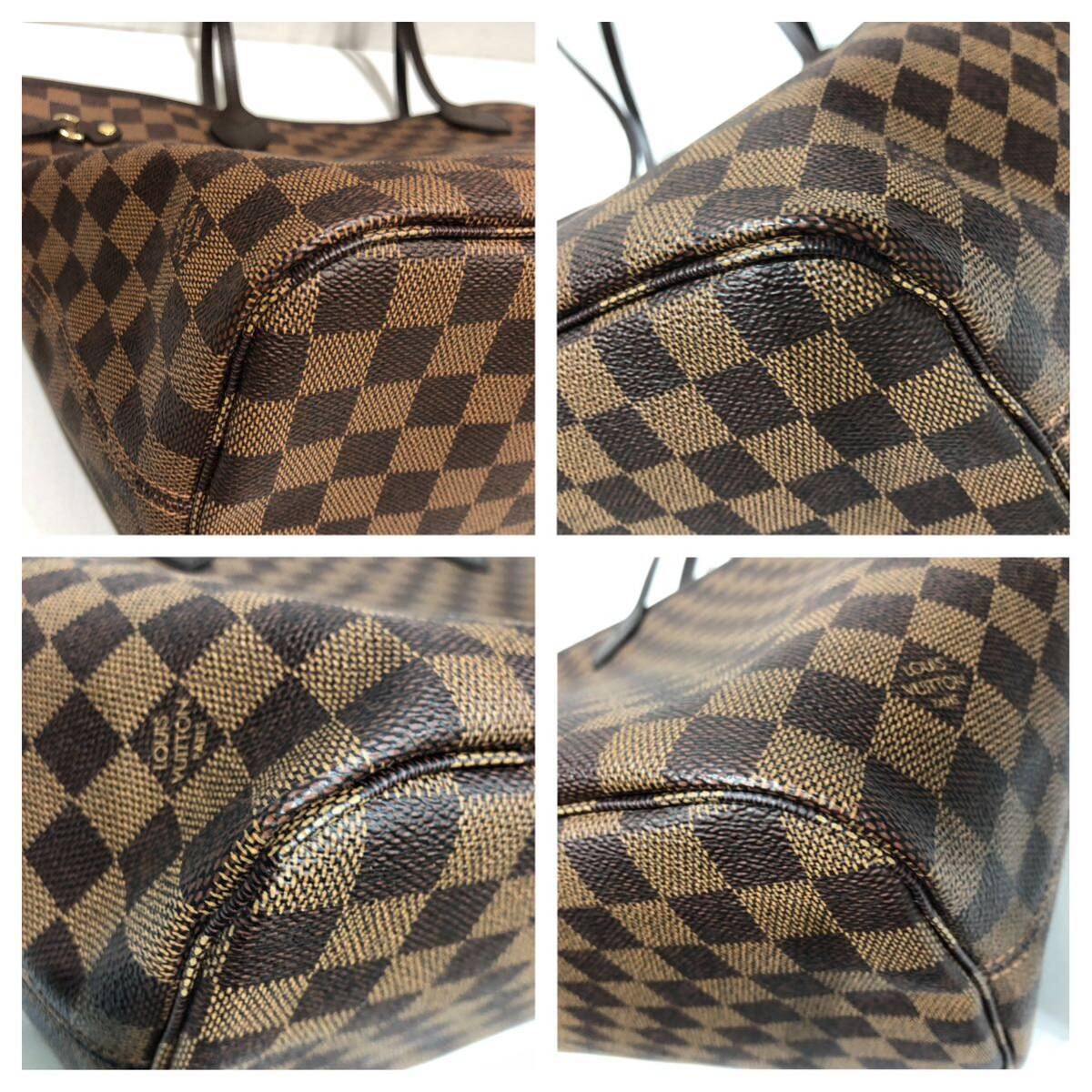 【LOUIS VUITTON】ルイヴィトン ネヴァーフル MM ダミエ・エベヌ N41603 トートバッグ ブラウン 総柄 ts202403_画像10