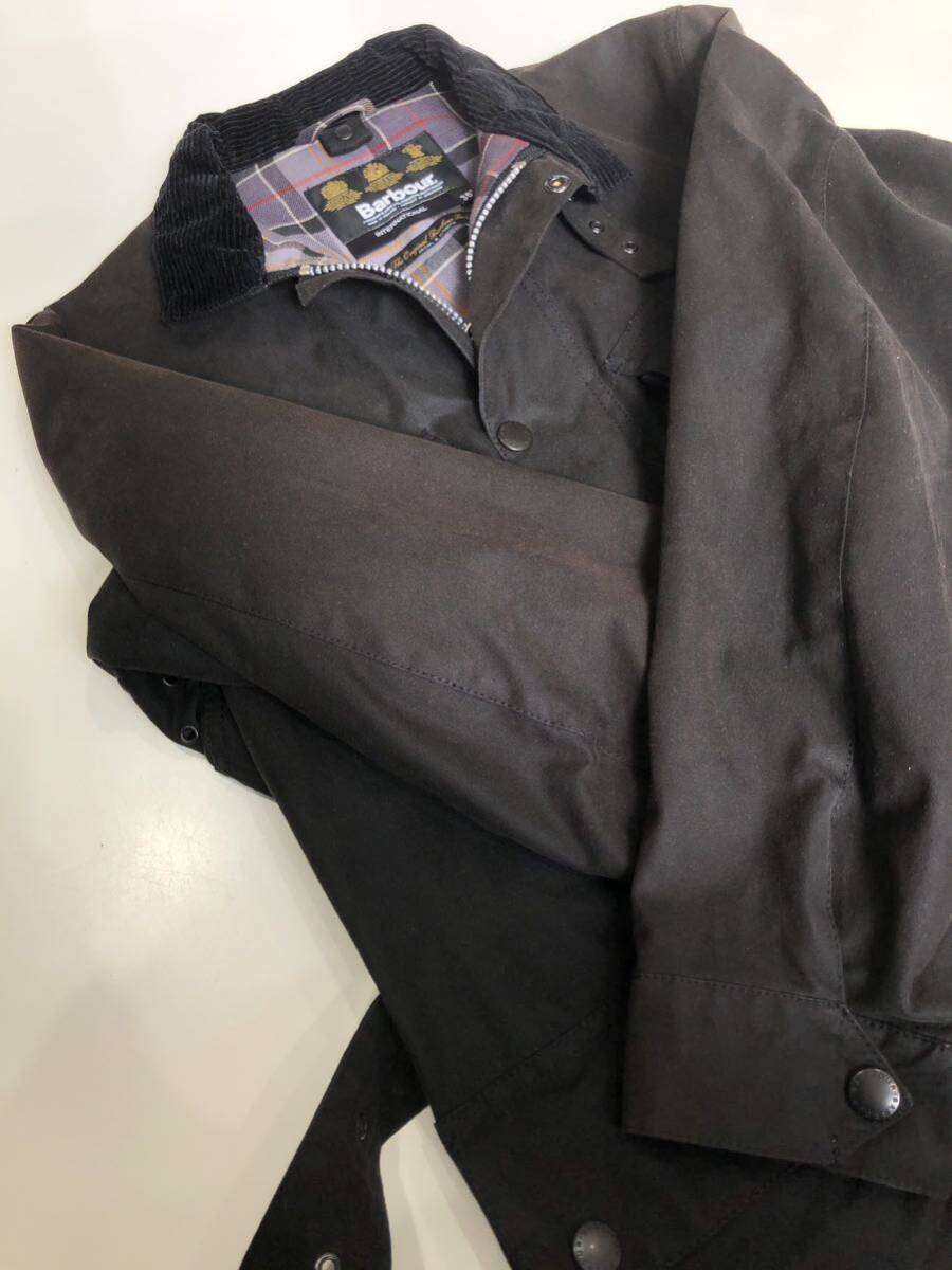 【Barbour】インターナショナル ワックス オイルド ジャケット バブアー 36 BLK 色褪せアリ 1202317 ts202403_画像3