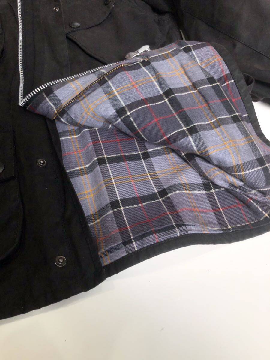 【Barbour】インターナショナル ワックス オイルド ジャケット バブアー 36 BLK 色褪せアリ 1202317 ts202403_画像6