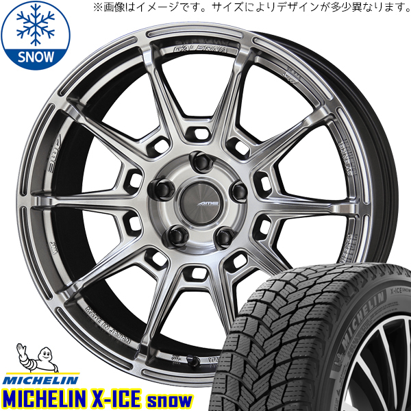 新品 スカイラインGT-R R33 R34 245/40R18 18インチ MICHELIN X-ICE SNOW ガレルナ レフィーノ スタッドレス タイヤ ホイール セット 4本_画像1
