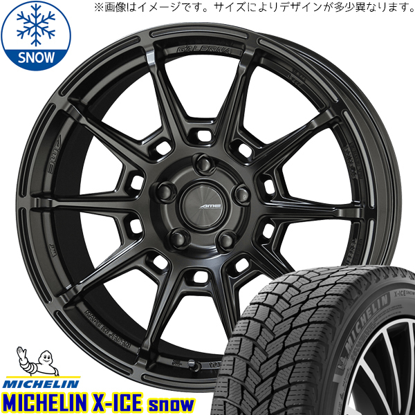 新品 ランサーエボリューション 245/40R18 18インチ MICHELIN X-ICE SNOW ガレルナ レフィーノ スタッドレス タイヤ ホイール セット 4本_画像1