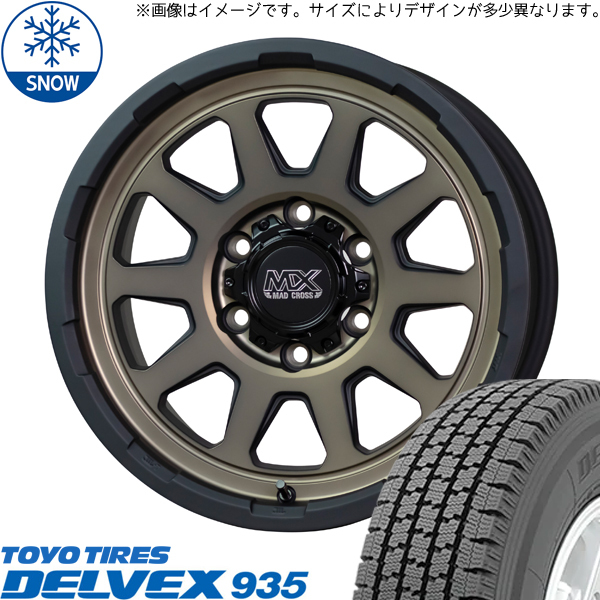 新品 ハイエース 215/70R15 15インチ 107/105 トーヨータイヤ デルベックス 935 RANGER スタッドレス タイヤ ホイール セット 4本_画像1