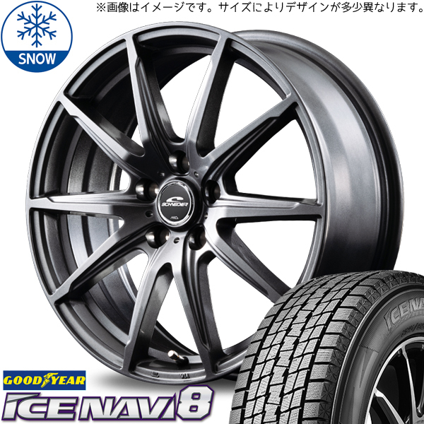 新品 カムリ クラウン ジオ 215/60R16 グッドイヤー ICENAVI8 SLS 16インチ 6.5J +38 5/114.3 スタッドレス タイヤ ホイール セット 4本_画像1