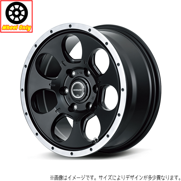 新品 アルミホイール 4本 16インチ WO-7 セミグロスブラックフランジDC 16×5.5J +22 5H139.7P ジムニー JB64 JB23_画像1