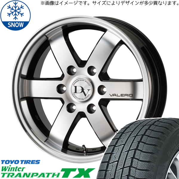 新品 ハイエース 215/60R17 TOYO TRANPATH TX ヴァレリ 17インチ 6.5J +38 6/139.7 スタッドレス タイヤ ホイール セット 4本_画像1