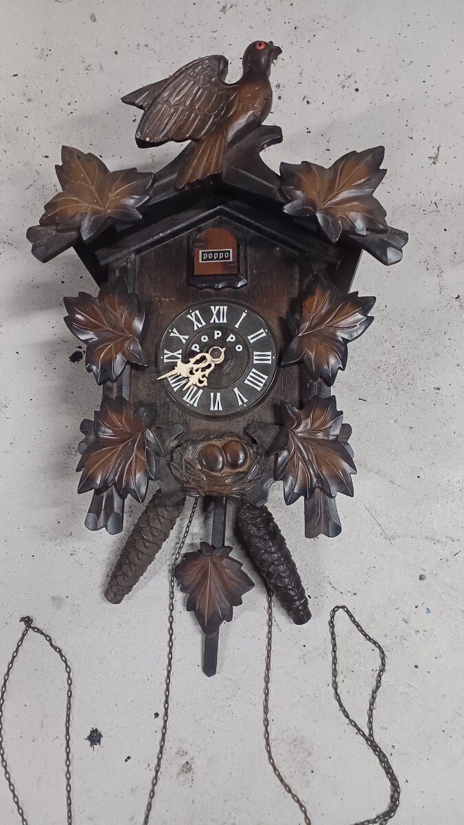 poppo 103 鳩時計 アンティーク レトロ ヴィンテージ 壁掛け　時計　tezuka clock 手塚時計　昭和レトロ　_画像2