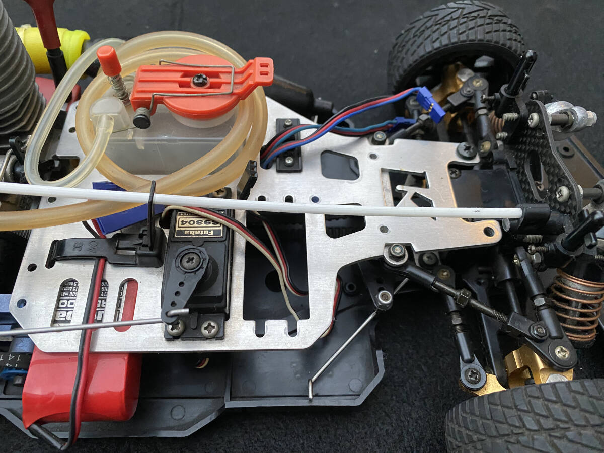  Kyosho SUPER10 chassis used tuned silencer other attaching 