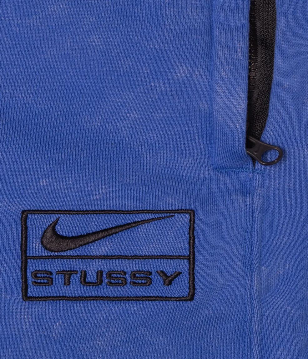 完売品☆Stussy x NIKE アシッドウォッシュ スウェット＆パンツ セットアップ 青 Mサイズ タグ付新品 送込☆ステューシー ナイキ_画像6