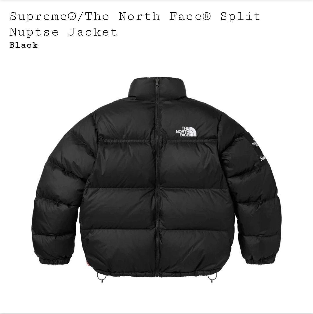 【新品未使用】Supreme The North Face Split Nuptse Jacket Black Size L