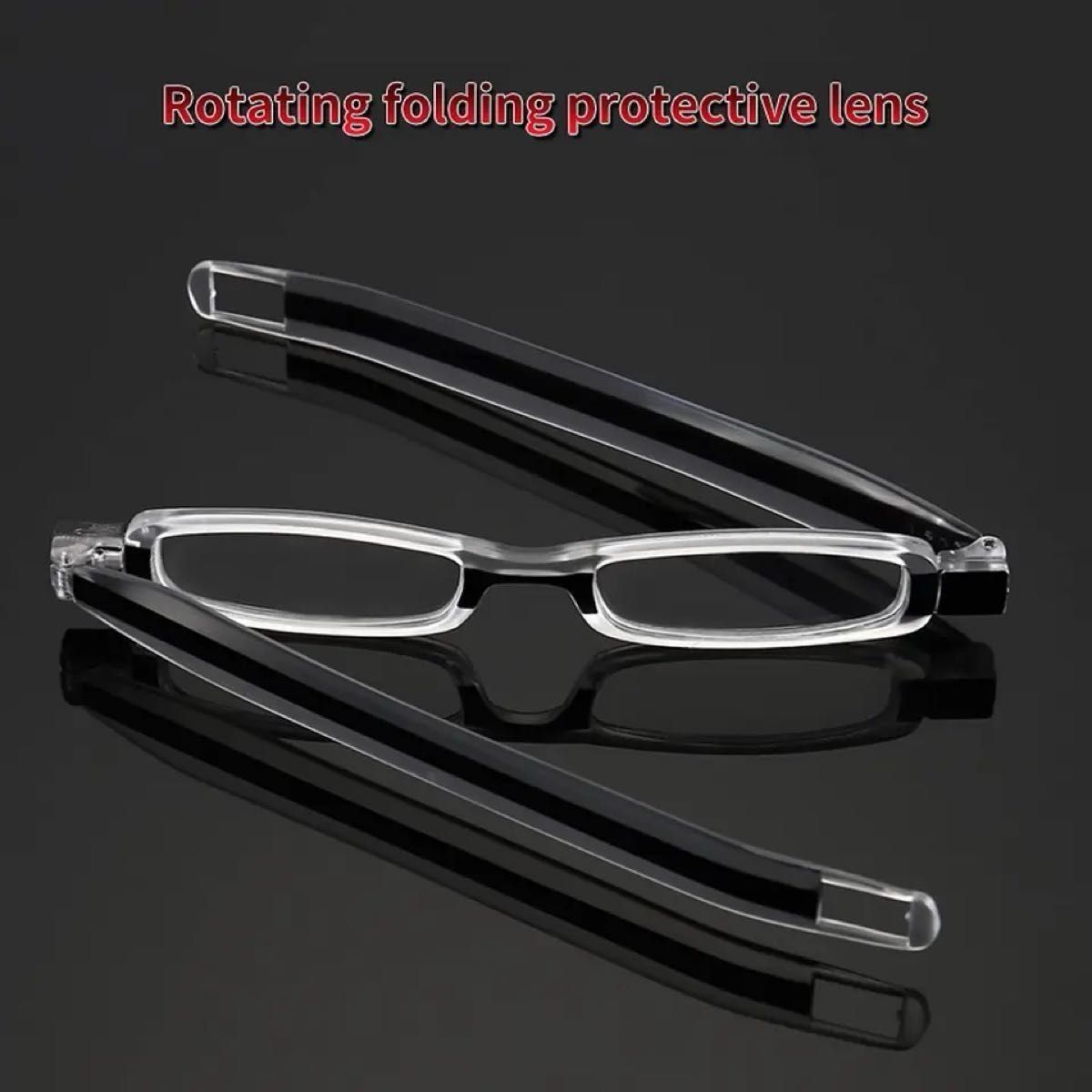 オシャレ 折りたたみ式 回転 老眼鏡 リーディンググラス +2.0 コンパクト パープル 紫 ポータブル 軽量 