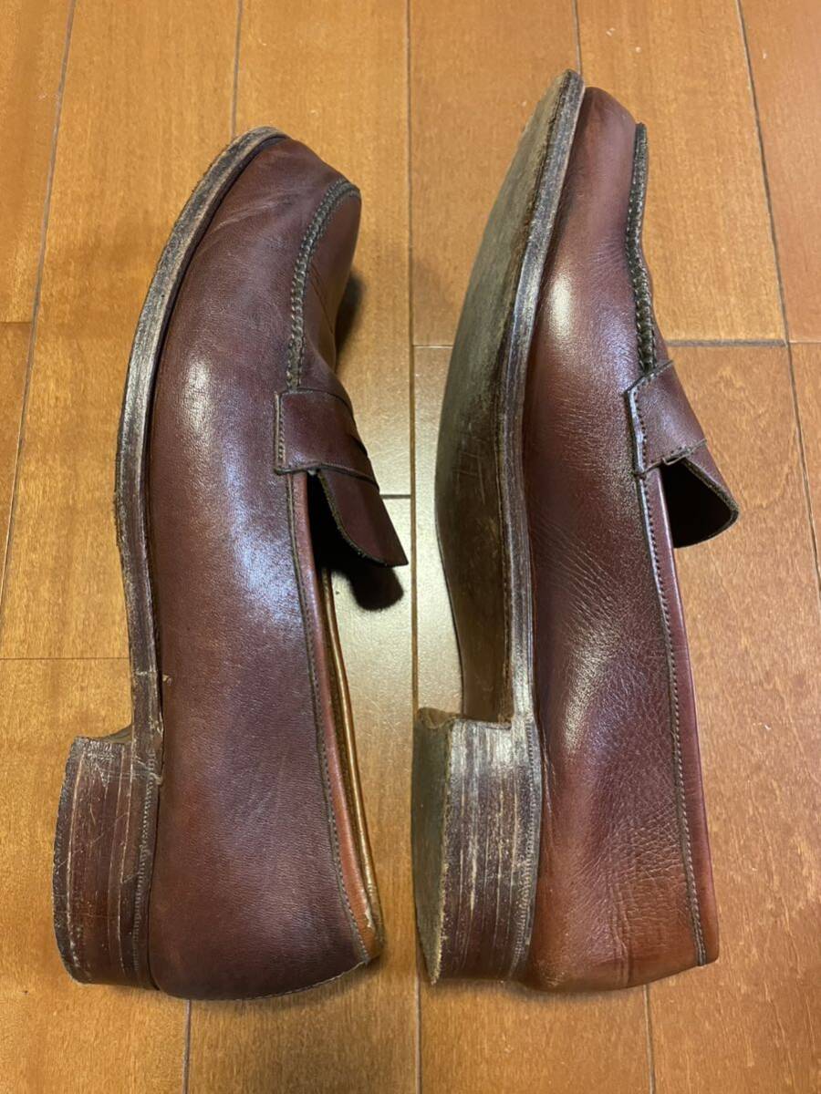  Британия Vintage Loafer платье обувь UK USED кожа обувь туфли без застежки 