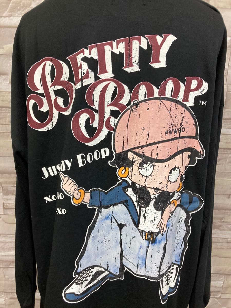 新品　ベティちゃん　ロンT　BettyBoop  ベティブープ　キャップ　ブラック