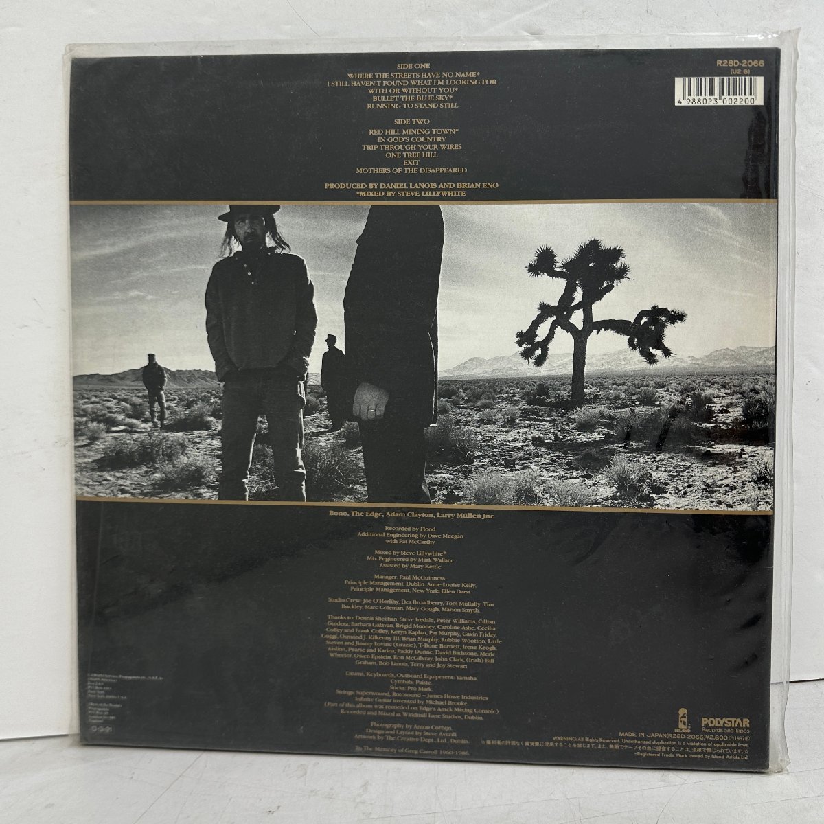 ●○[3] U2 The Joshua Tree ヨシュア・トゥリー LP 12インチ Island Records R28D-2066 洋楽ロック レコード 国内盤 06/031903s○●_画像2