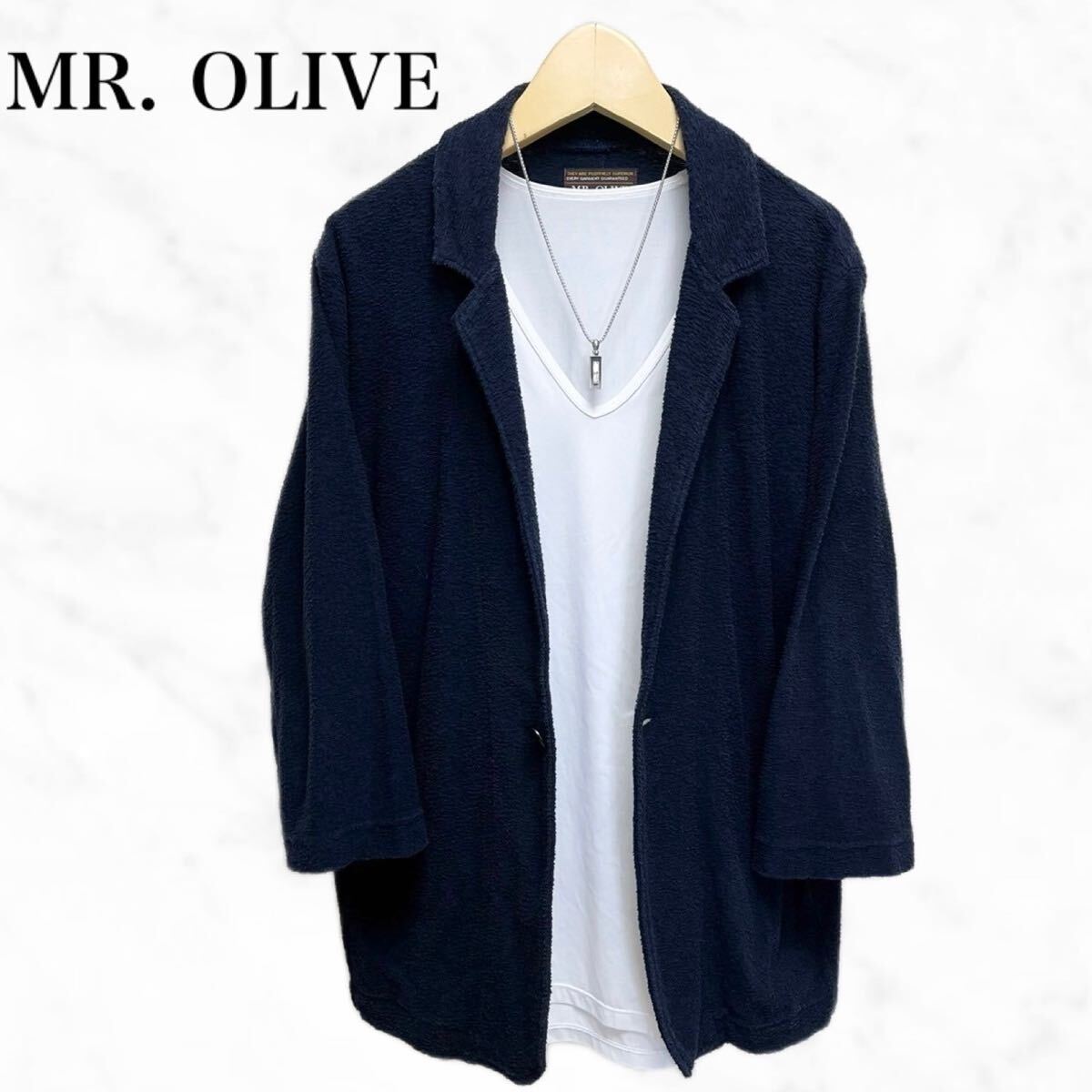MR.OLIVE 七分袖ジャケット　日本製　テーラードジャケット_画像1