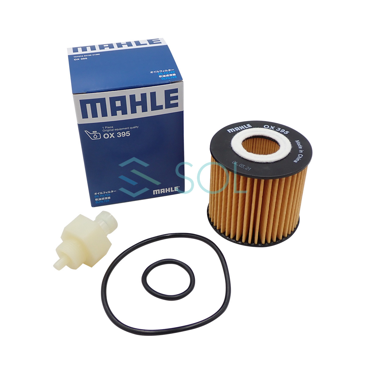 MAHLE オイルフィルター 5点セット オイルエレメント OX395 出荷締切18時 クラウン アルファード ヴェルファイア ハリアー カムリ 等_画像2