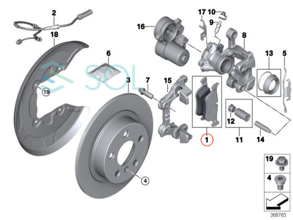 BMW F40 F44 F45 F46 リア ブレーキパッド 左右セット 118i 118d 218i 218d 218dX 220i 225iX 225xe 34216859917 34216860403 出荷締切18時の画像7