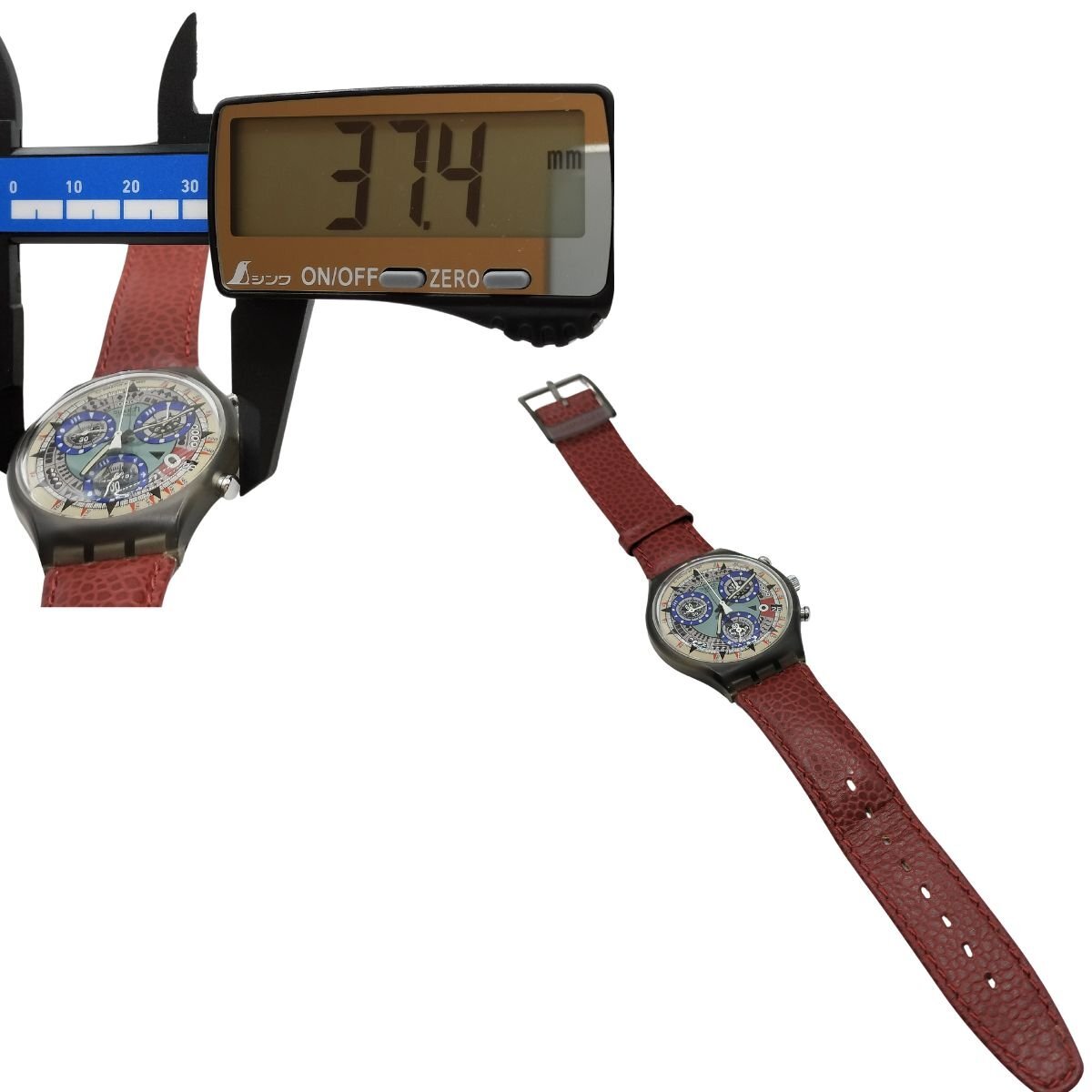 Swatch スウォッチ クロノグラフ 4石 カステルバジャック サブマリン クオーツ 腕時計 3点おまとめ 動作未確認 J272-2の画像4