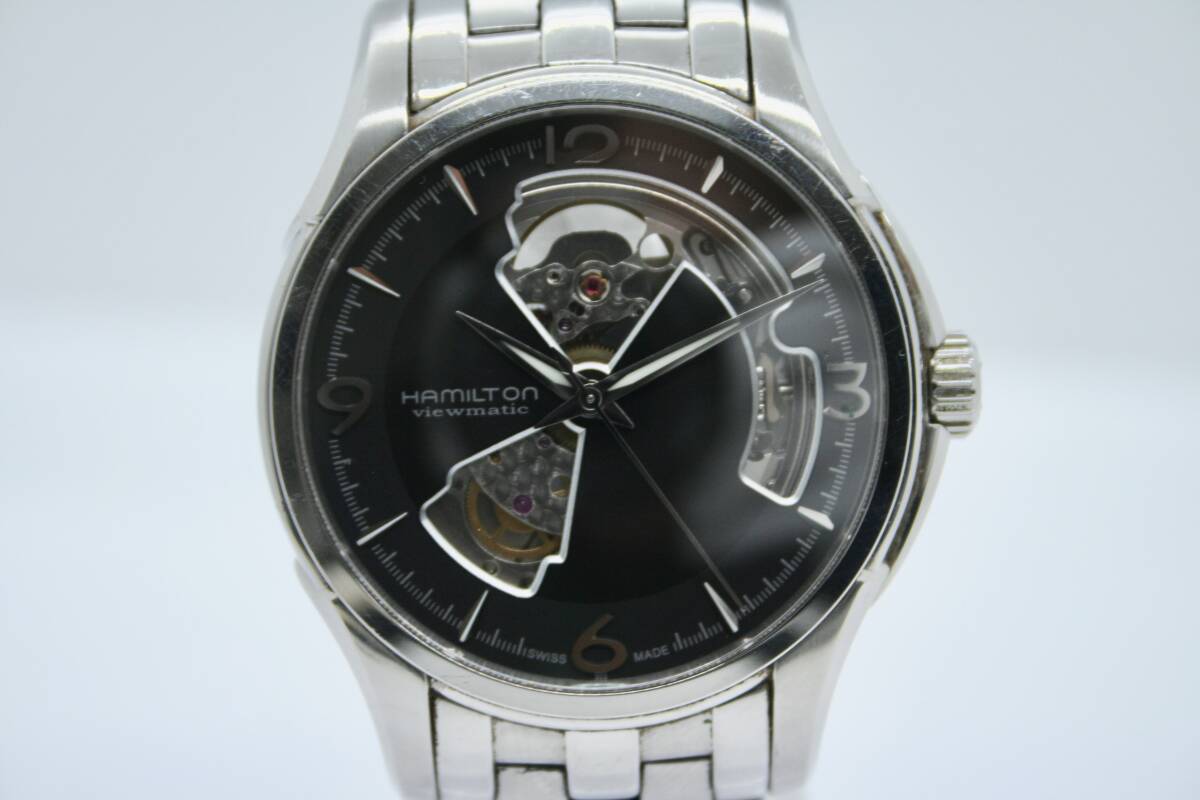 【美品 保障付 動作確認済】Hamilton Jazzmaster Open Heart H325651 Automatic Black Dial Mens ハミルトン ジャズマスター メンズ #T208_画像2