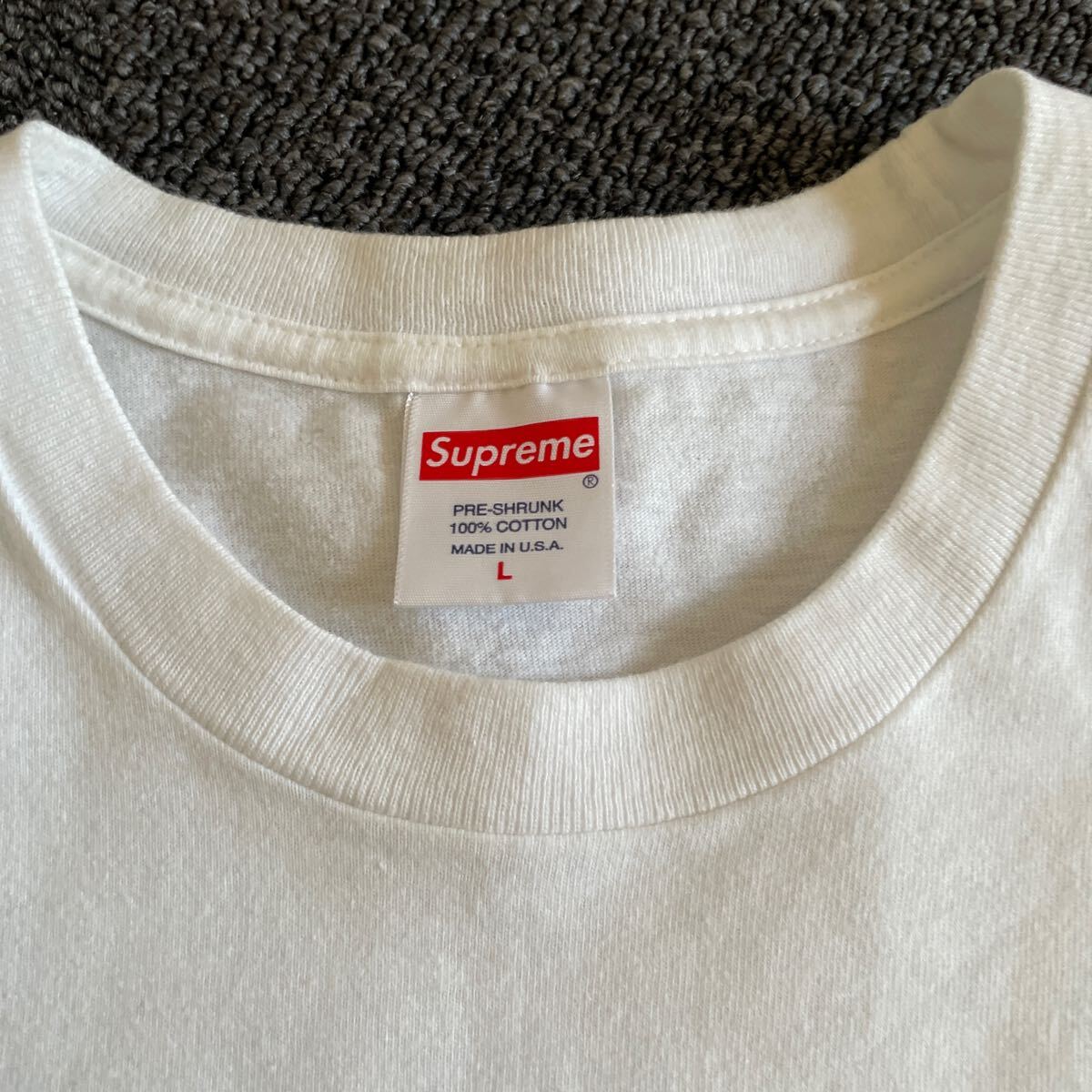 レア 美品 Supreme Bridge Tee White 白 ホワイト L シュプリーム Tシャツ Tee 19aw 19SS 店頭購入 ブリッジの画像3