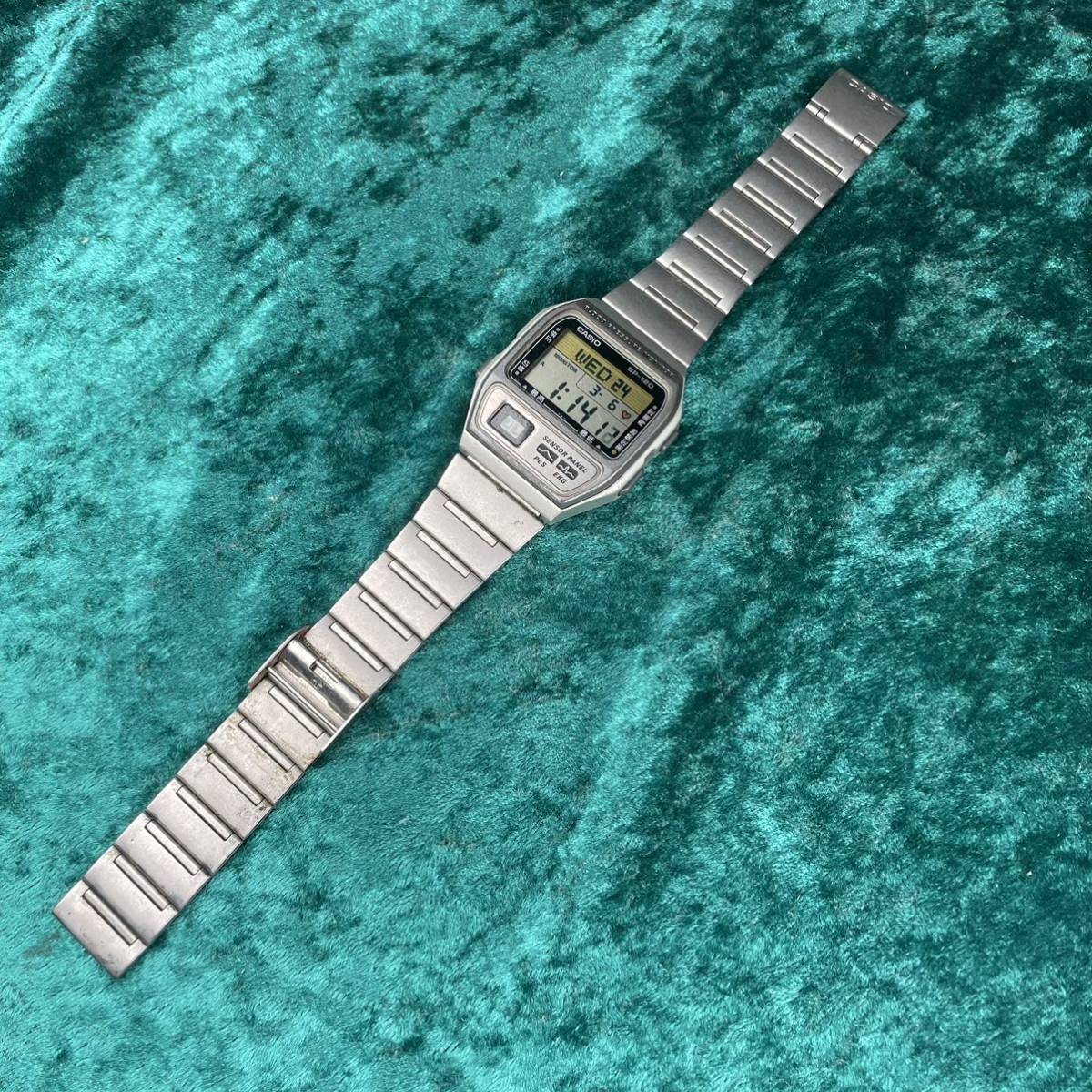 27ビンテージ 希少 CASIO BP-120 カシオ 血圧ウォッチャー クオーツ デジタル 血圧測定 BLOOD PRESSURE MONITOR オリジナルブレス_画像3