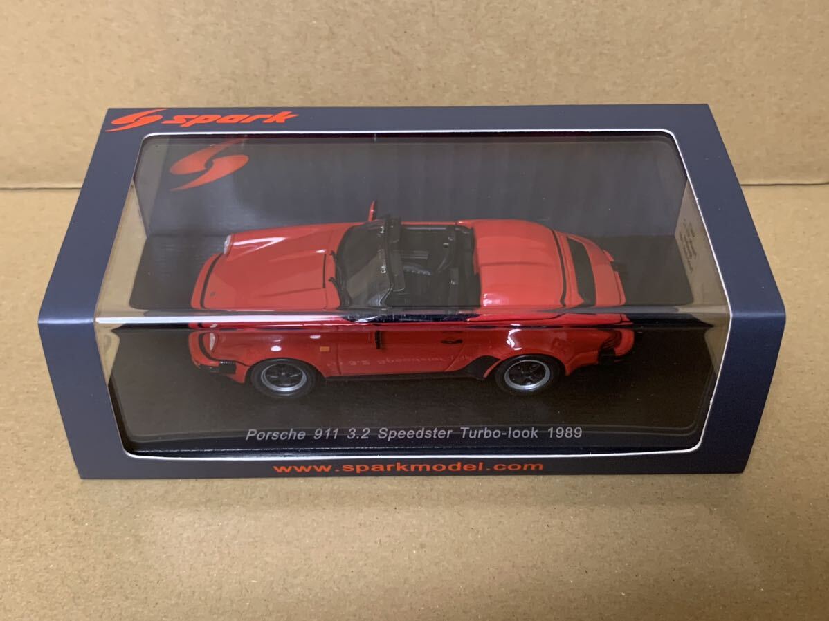 スパーク 1/43 ポルシェ 911 スピードスター 3.2 ターボルック 930 レッド 1989 Spark 1/43 MINIMAX Porsche 911 Speedster Turbo Look Redの画像1