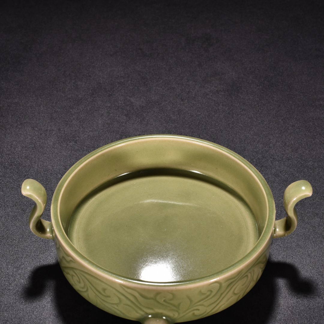 高い信頼 厚い信頼 五代秘色越窯 工芸 中国美術 陶磁器 唐物 三足洗 刻花卉文 青磁 宋