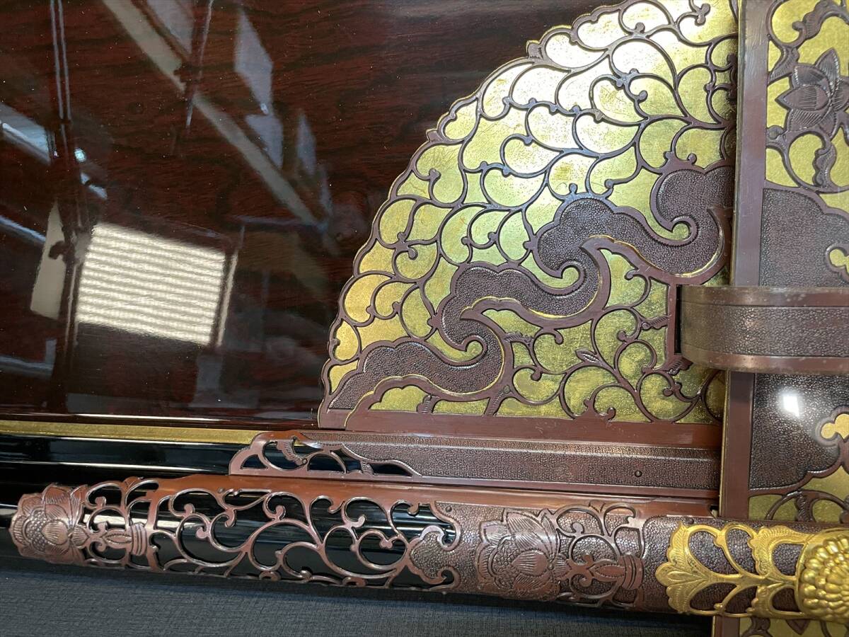 まごころ堂 中古品 伝統工芸品の仏壇大戸 桧木本金箔 漆 消金 まごころ堂 中古品 伝統工芸品の仏壇大戸 桧木本金箔 漆 消金