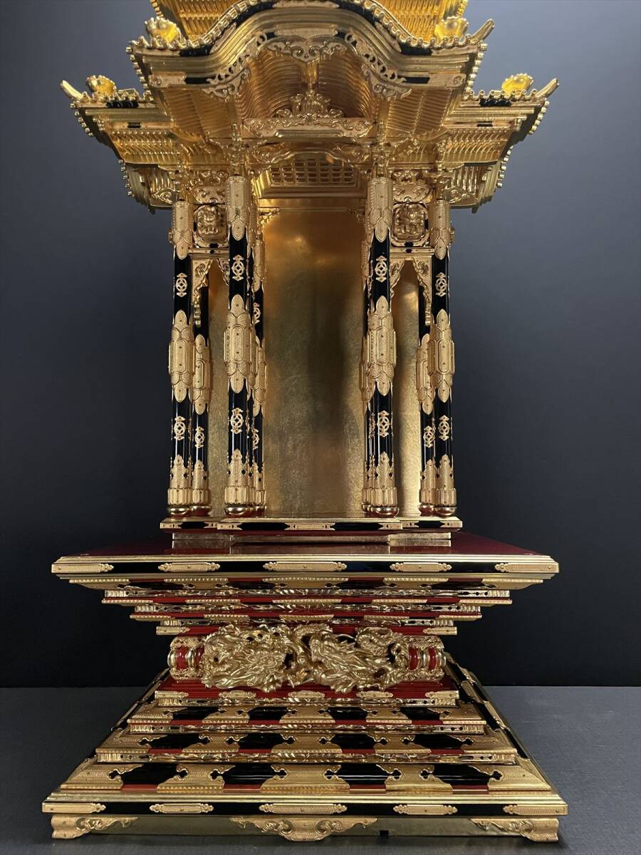 まごころ堂　希少　本宮殿　一社型　木製本金箔　国産最高級品（Z）　5728　M_画像2