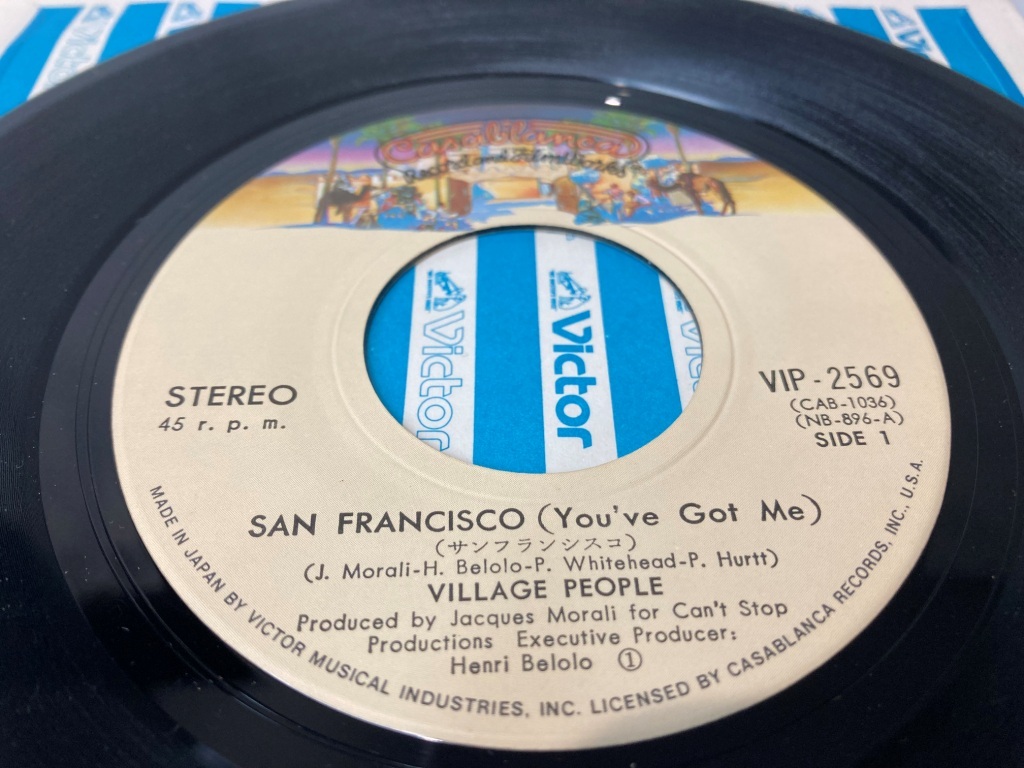 Village People - SAN FRANCISCO/HOLLYWOOD【EP/日本盤/試聴検品済】(ヴィレッジ・ピープル)Funk/Soul/Disco/7inch_画像6