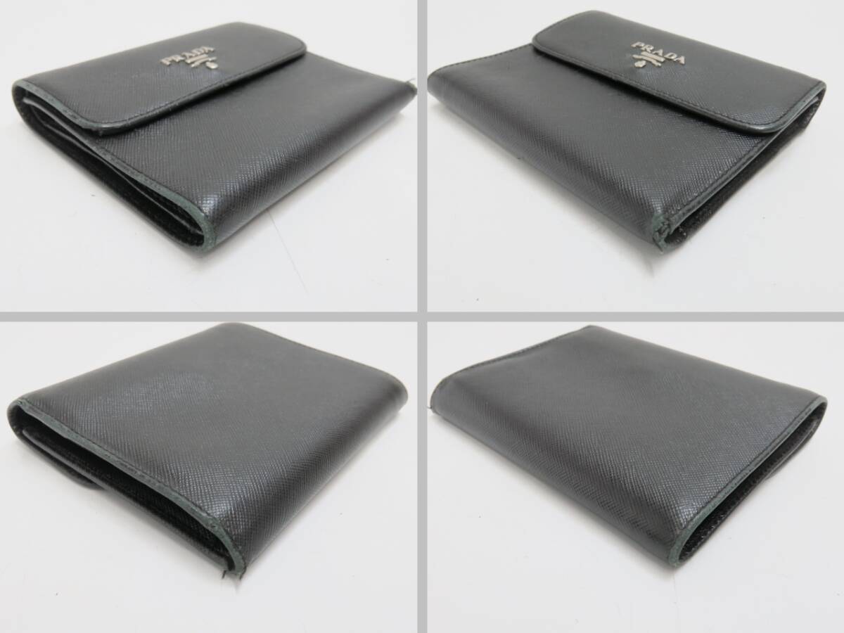 プラダ　サフィアーノ　三つ折り財布　黒　ブラック系　PRADA　18679802_画像5