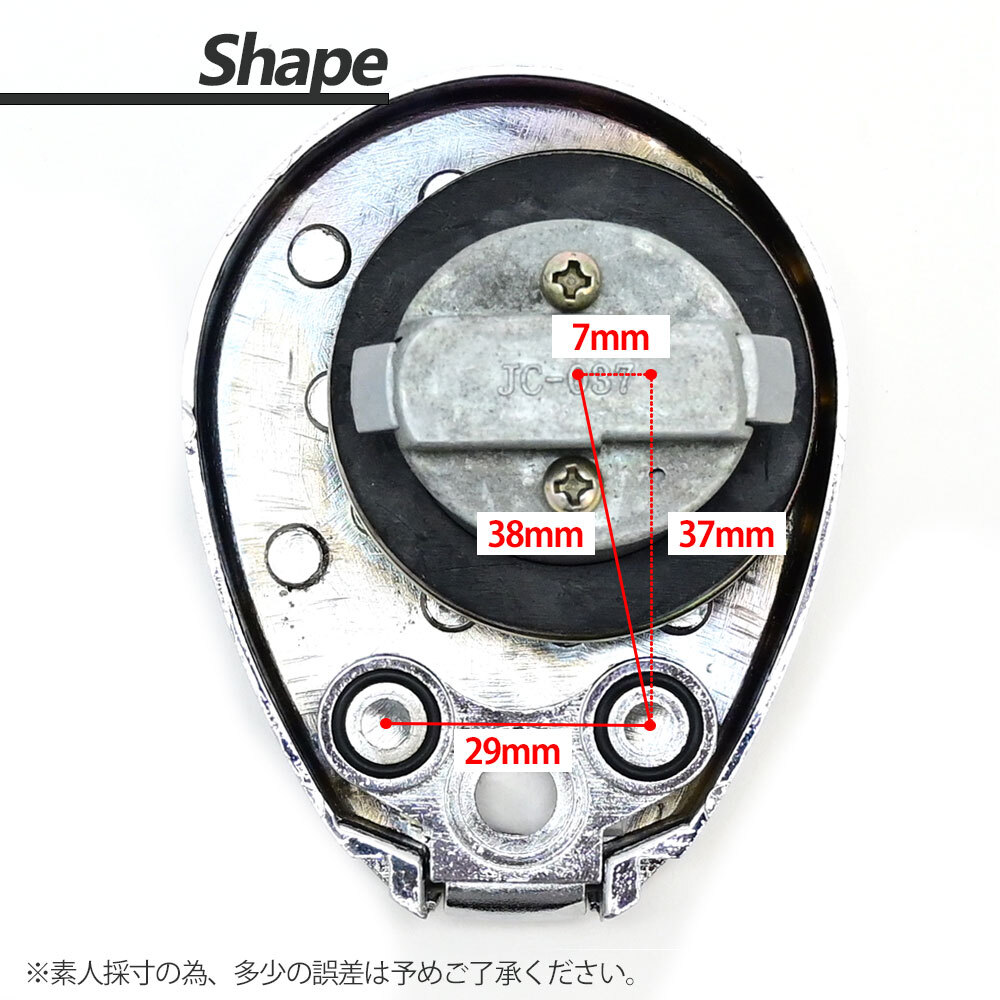 汎用 ゼファー1100 ZR1100 エリミネーターV 250TR タンクキャップ タンク キャップ セット 鍵 キー 付き メッキ オイル 燃料 キャップ_画像4