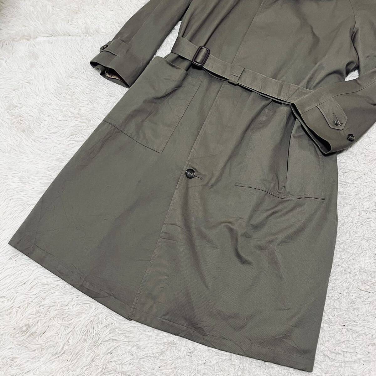 クリスチャンディオール Christian Dior LE CONNAISSEUR トレンチコート ロングコート ロング丈 アウター メンズ グレー 44R 2XL 3L_画像3