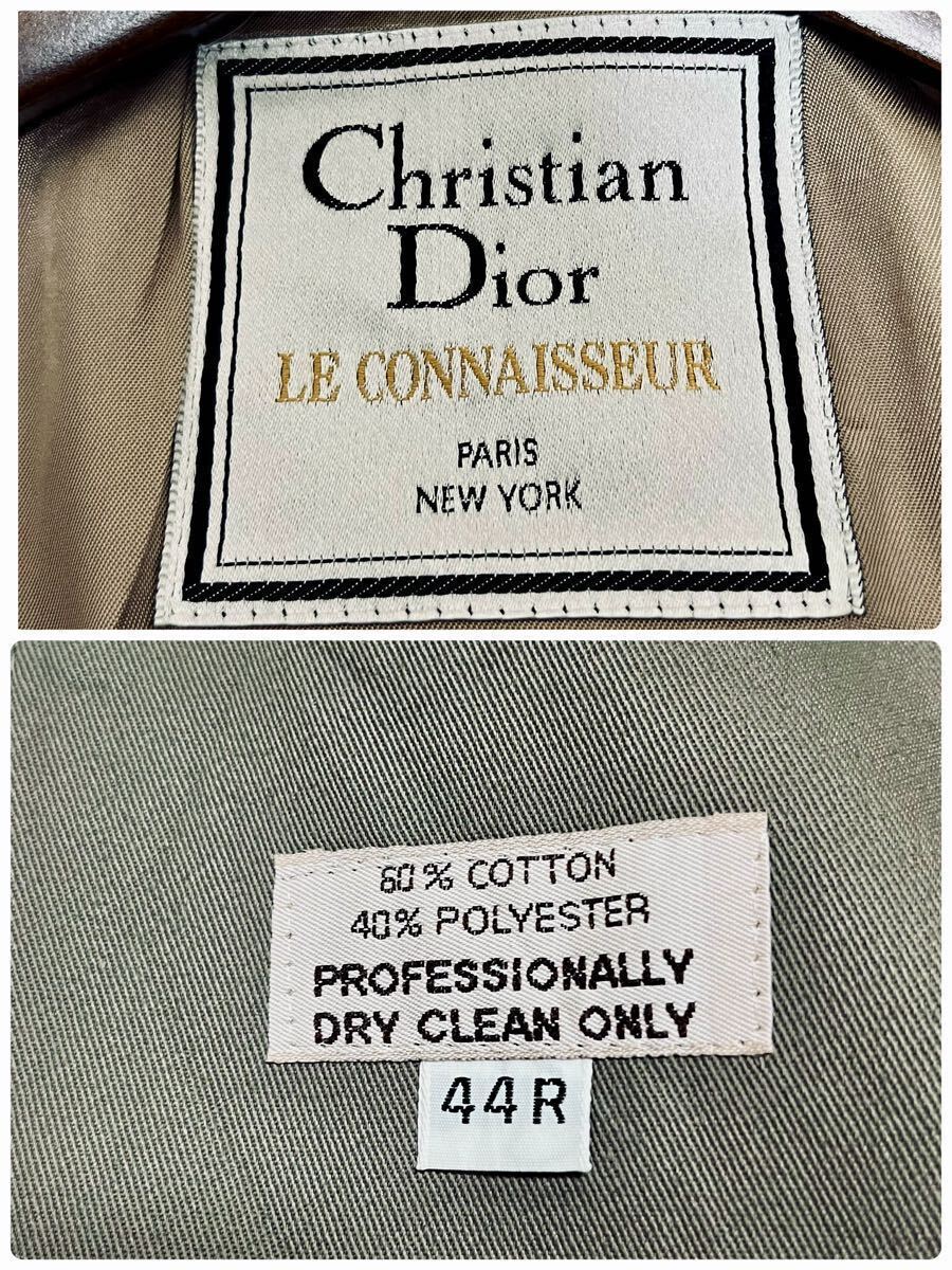 クリスチャンディオール Christian Dior LE CONNAISSEUR トレンチコート ロングコート ロング丈 アウター メンズ グレー 44R 2XL 3L_画像9