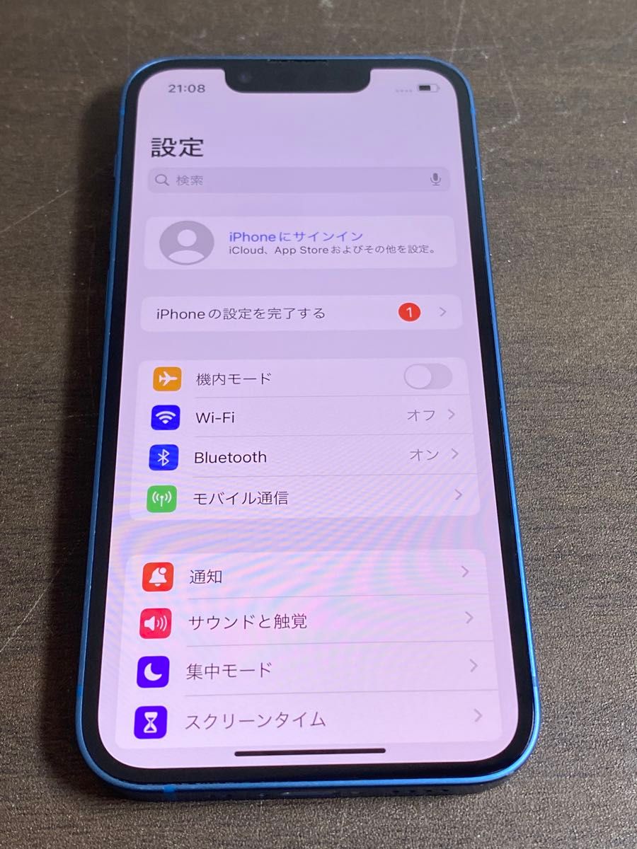 90945  iPhone13mini 128GB ブルー　SIMフリー　中古品　※本体のみ