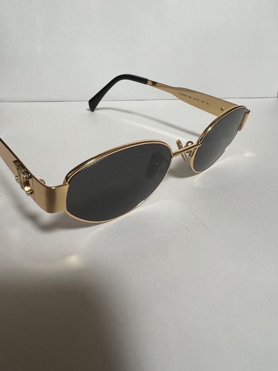 美品/CELINE セリーヌ/トリオンフメタルサングラス #ゴールド 美品/CELINE セリーヌ/トリオンフメタルサングラス #ゴールド