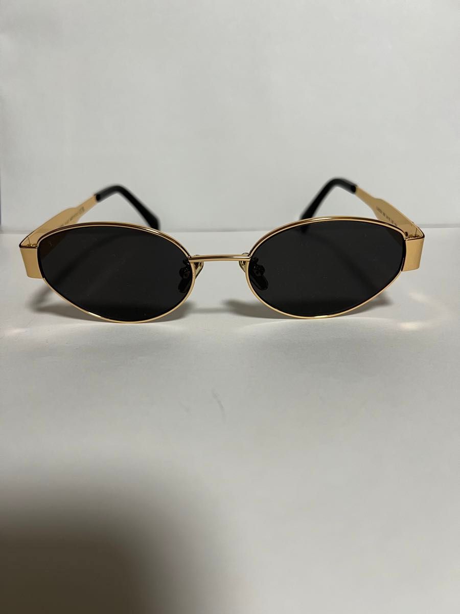 美品/CELINE セリーヌ/トリオンフメタルサングラス #ゴールド 美品/CELINE セリーヌ/トリオンフメタルサングラス #ゴールド