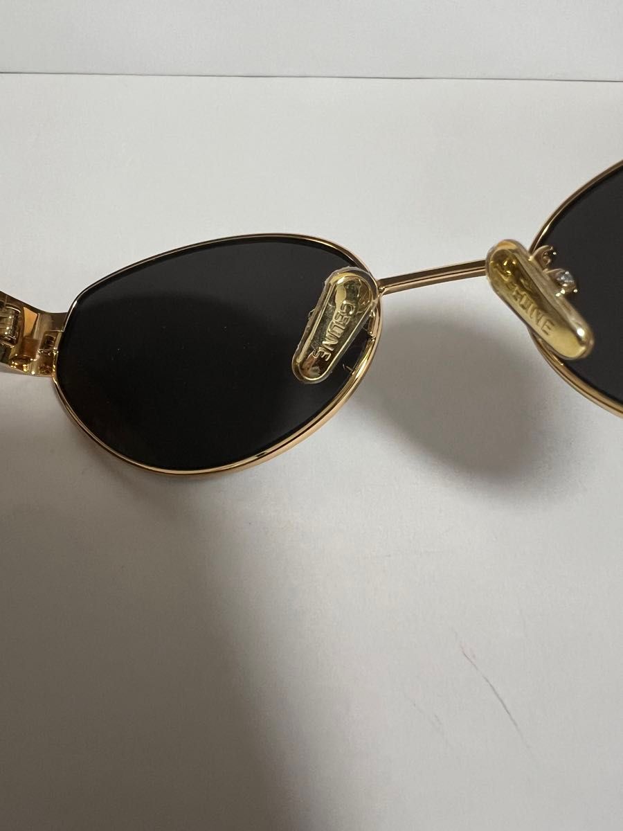 美品/CELINE セリーヌ/トリオンフメタルサングラス #ゴールド 美品/CELINE セリーヌ/トリオンフメタルサングラス #ゴールド