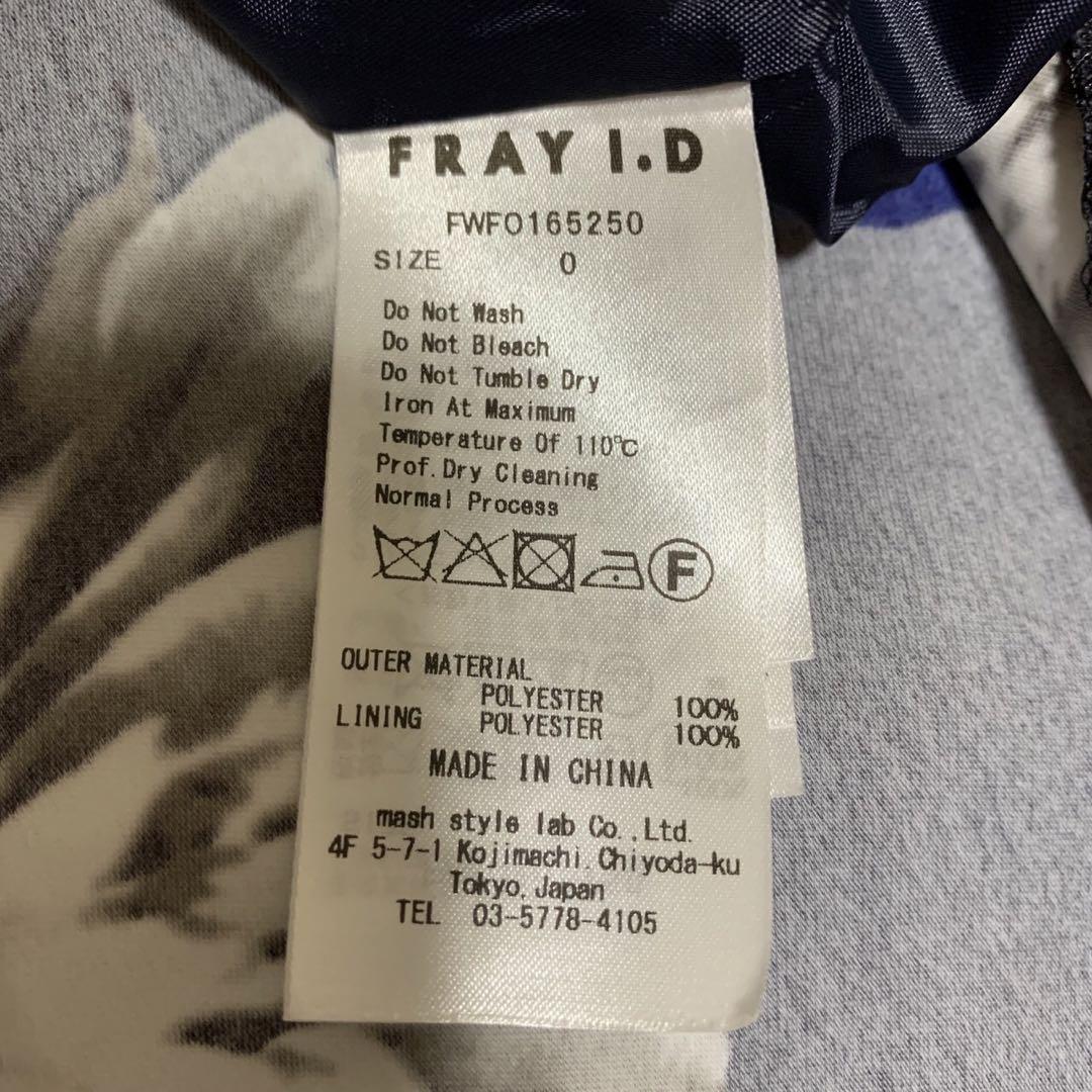 FRAY I.D ワンピース Aライン ノースリーブ 美品 花柄 M相当 紺 0 上品の画像5