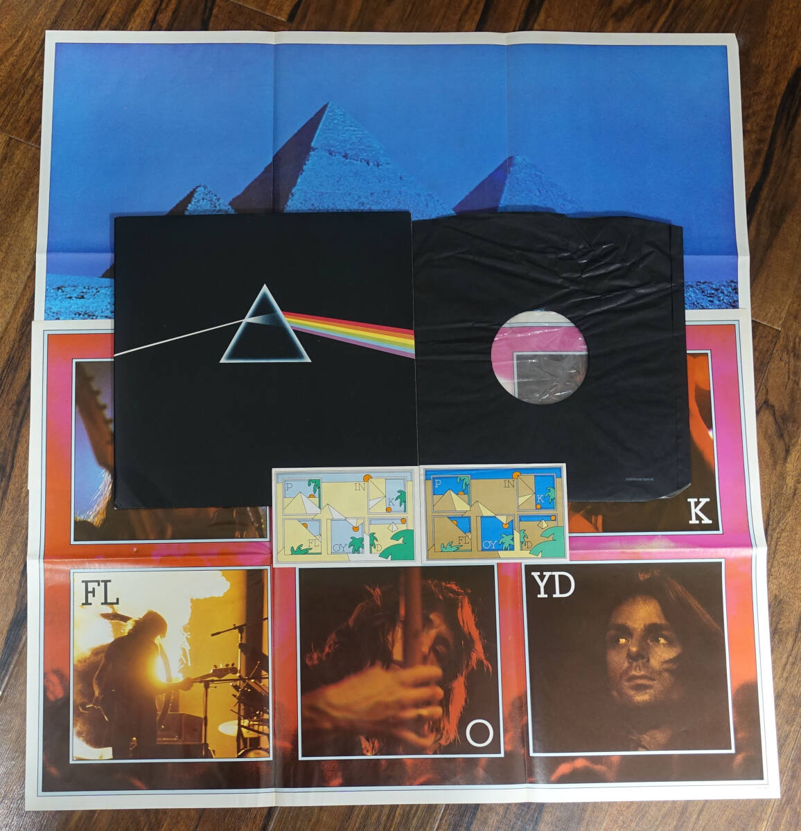 極上品! UK Original 初回 HARVEST SHVL 804 Blue Triangle The Dark Side of the Moon / Pink Floyd MAT: A2/B2 完品の画像4