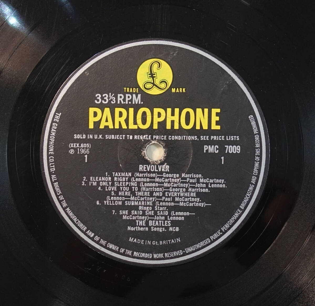 UK Original 初回 PARLOPHONE PMC 7009 REVOLVER REMIX-11 / The Beatles MAT: 2/1 XEX 606-1_画像4