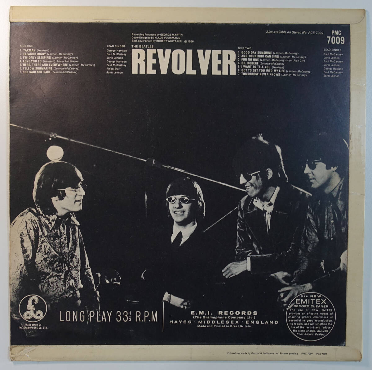 見本盤! 極美! UK Original 初回 Parlophone PMC 7009 REMIX-11 REVOLVER / The Beatles MAT: XEX 606-1+1A_画像2