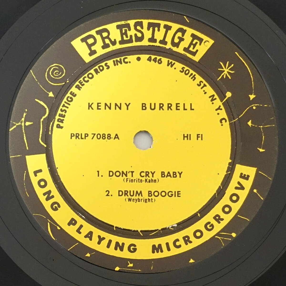 極上品! US Prestige PRLP 7088 完全オリジナル KENNY BURRELL Self Title Album NYC/DG/RVGの画像3