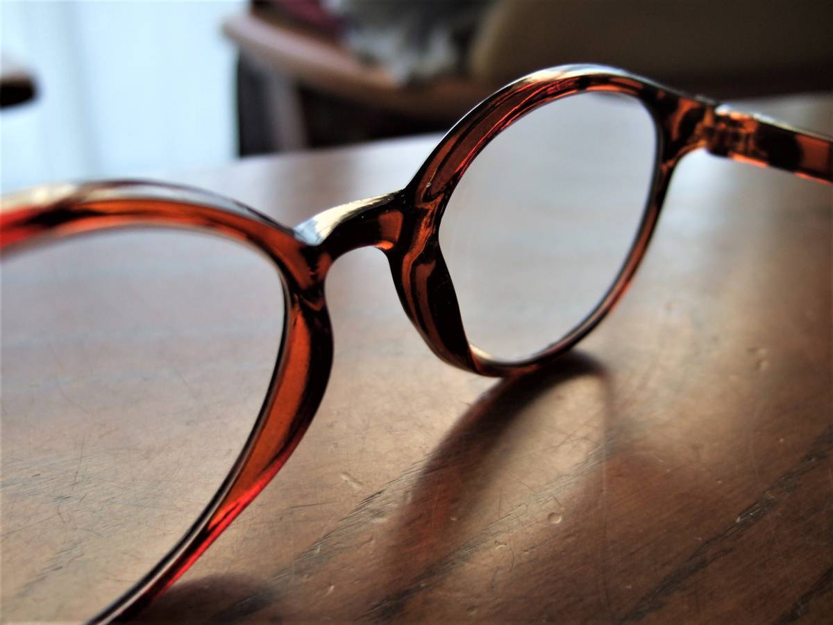 新品 老眼鏡 +1.0 ブルーライトカット リーディンググラス ボストン デミブラウン 茶 べっ甲風 PC老眼鏡 テレビ スマホ ゲームの画像2