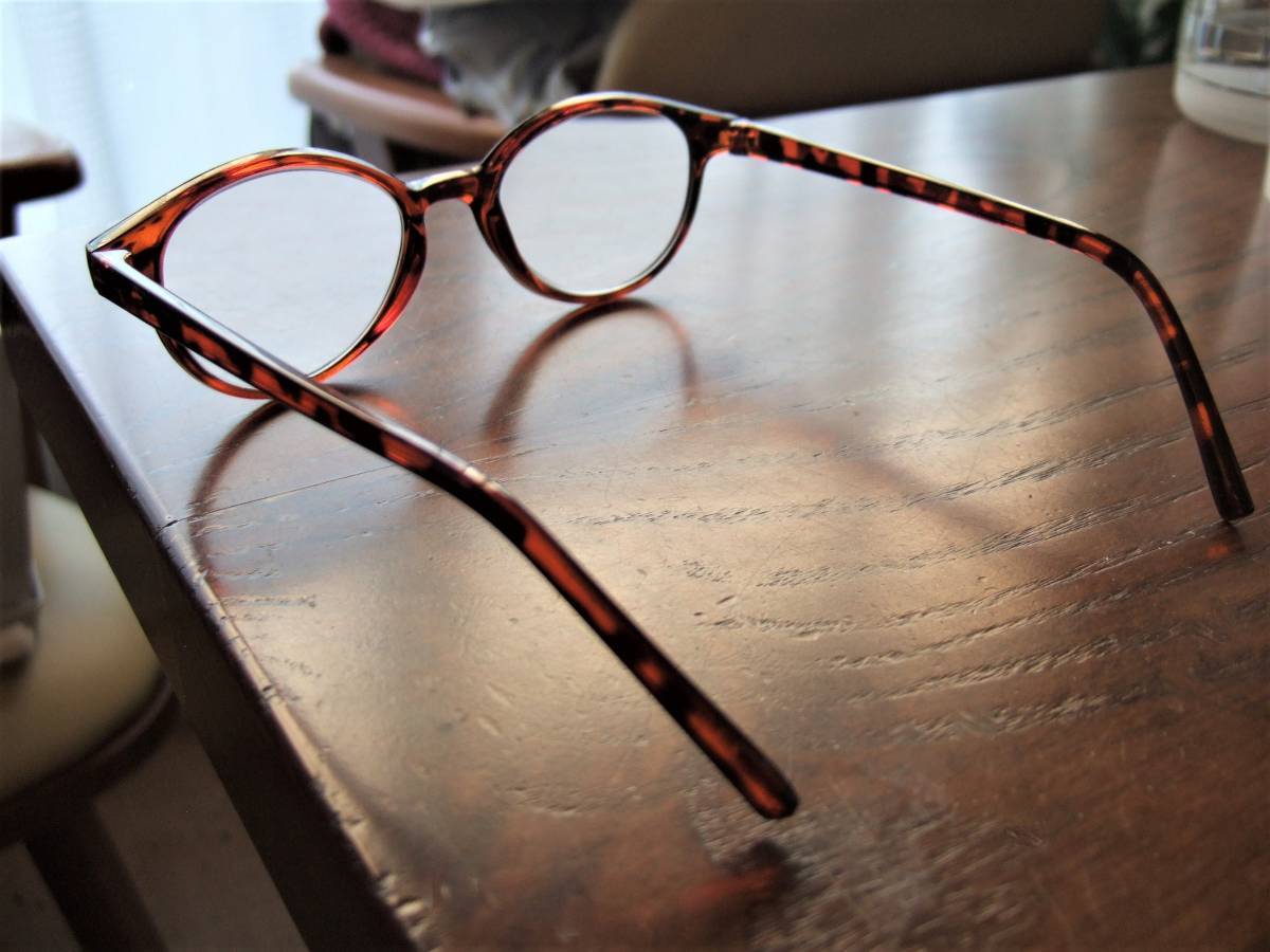 新品 老眼鏡 +1.0 ブルーライトカット リーディンググラス ボストン デミブラウン 茶 べっ甲風 PC老眼鏡 テレビ スマホ ゲームの画像4