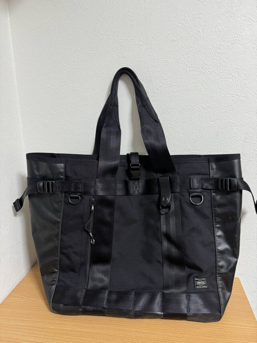 定価44000円●極美品●ポーター 吉田カバン PORTER HEAT TOTE BAG ヒート トートバッグ 黒 ビジネスバッグ 品番703-06971 の画像1