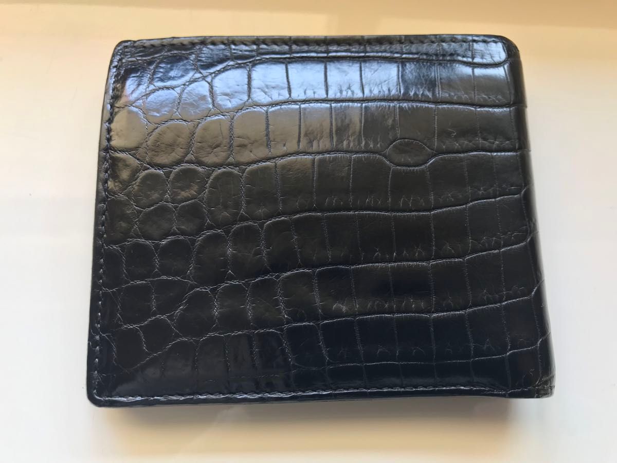 BOTTEGA VENETA ボッテガ ヴェネタ　クロコ 二つ折り財布 ＵSED　正規品(本物）